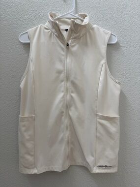 Eddie Bauer Women’s Laney Vest Cream Lightweight 4 Way Stretch Sz Small